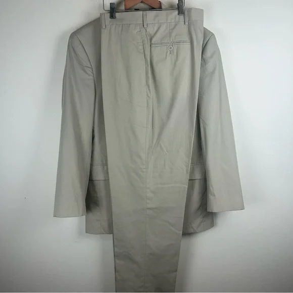 NWT JOSEPH A. BANK Sand Suit 40R Jacket/34W Pants Cotton Blend Preppy Classic